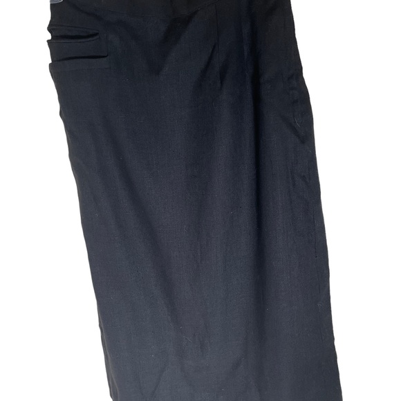 Vntg 1960s Ralph Originals Skirt Black Size 14 Pocket 30 in Length - Picture 3 of 12